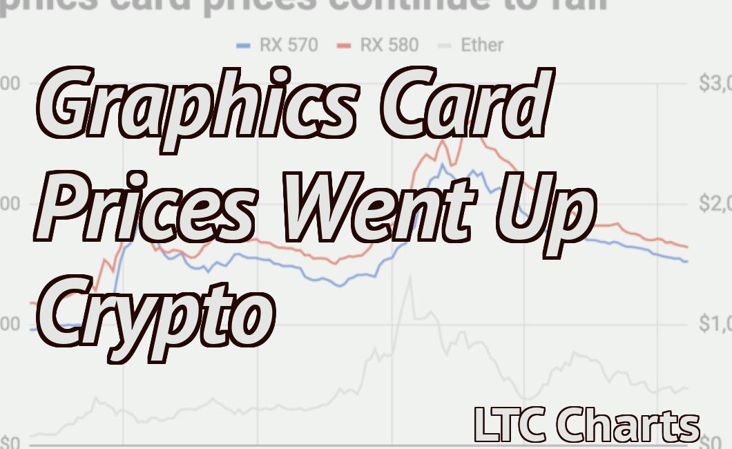 Graphics Card Prices Went Up Crypto