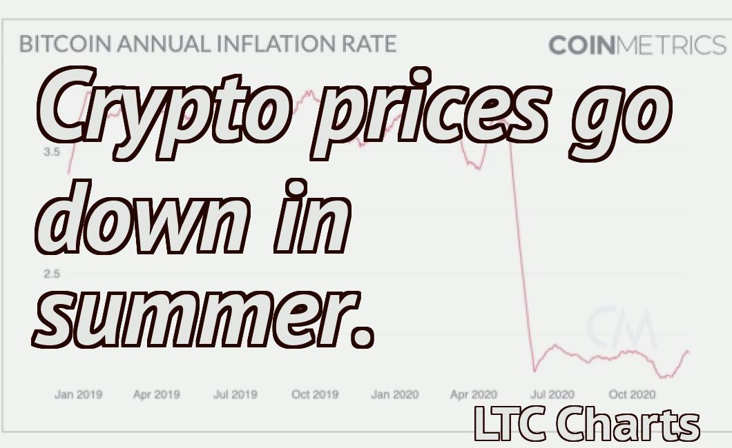 crypto prices go down in summee