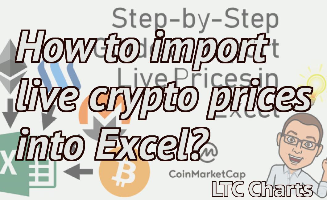 How to import live crypto prices into Excel?