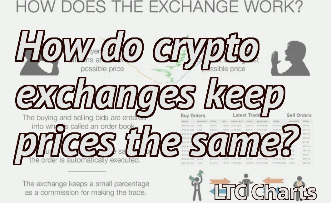 How do crypto exchanges keep prices the same?