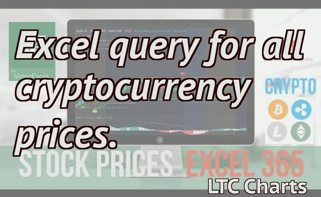 Excel query for all cryptocurrency prices.