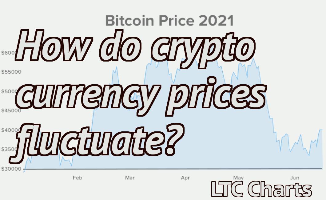 How do crypto currency prices fluctuate?