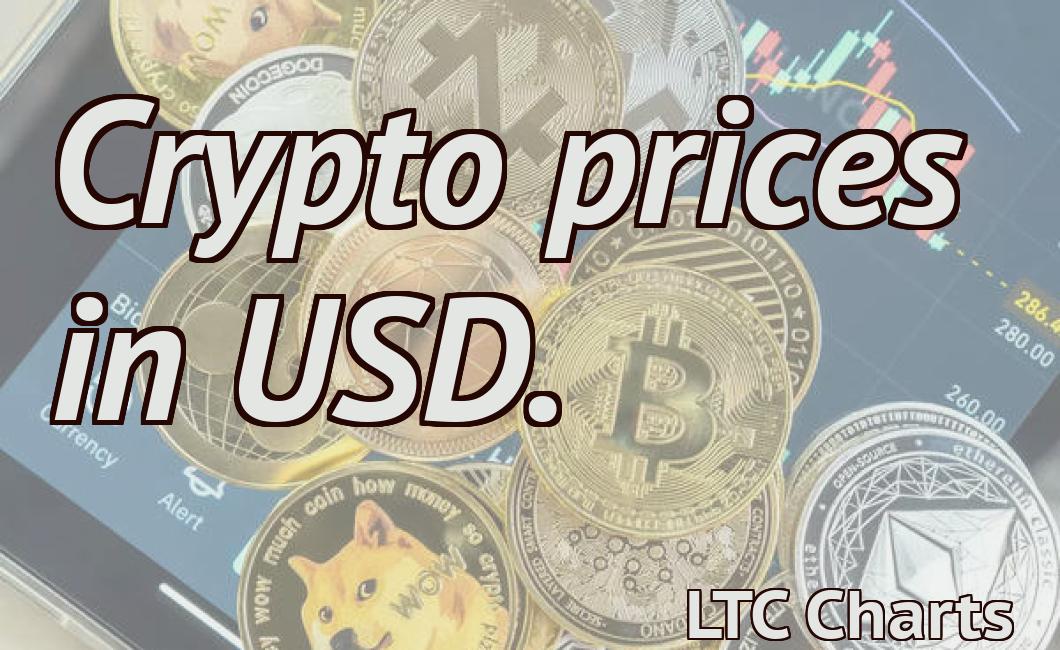 Crypto prices in USD.
