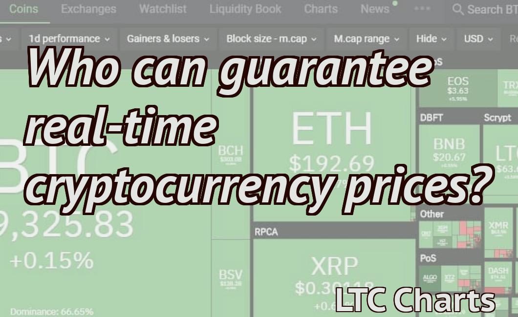 Who can guarantee real-time cryptocurrency prices?