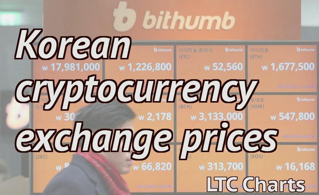 Korean cryptocurrency exchange prices