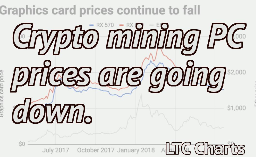 Crypto mining PC prices are going down.