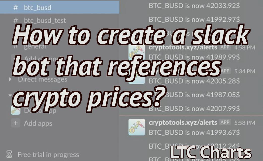 How to create a slack bot that references crypto prices?