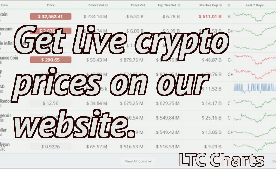 Get live crypto prices on our website.