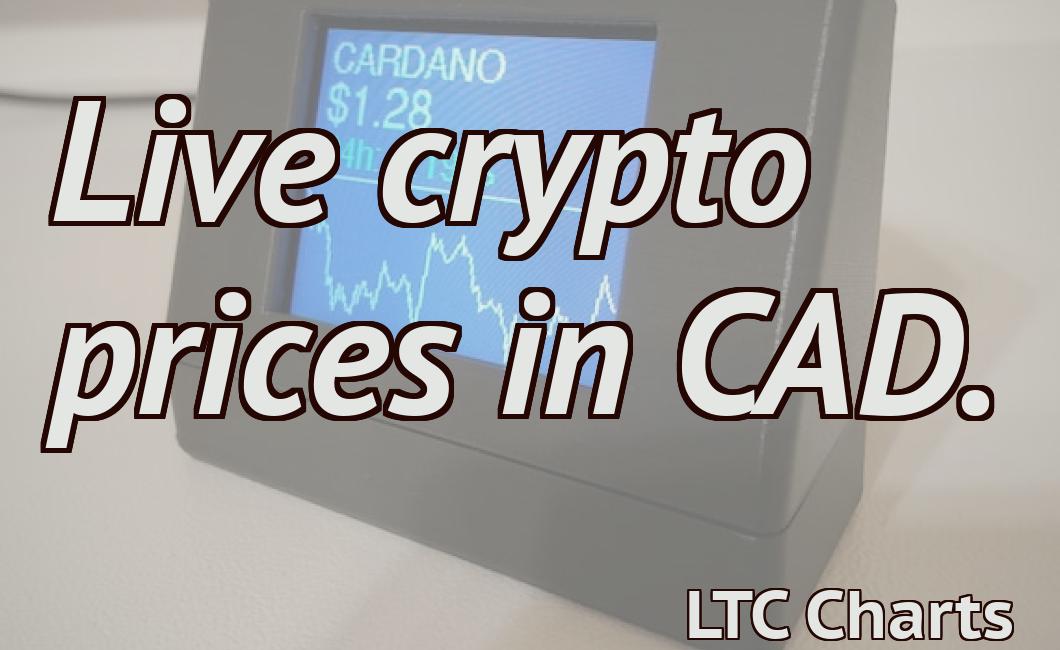 Live crypto prices in CAD.