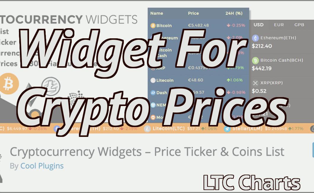 Widget For Crypto Prices