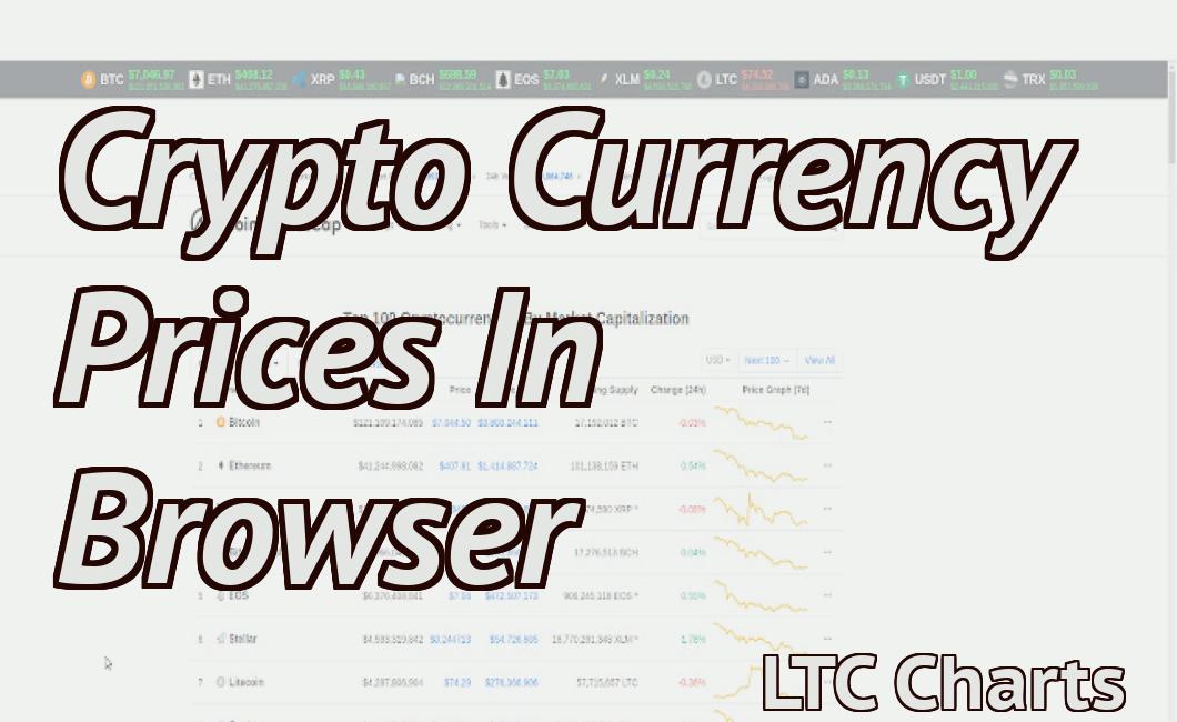 Crypto Currency Prices In Browser