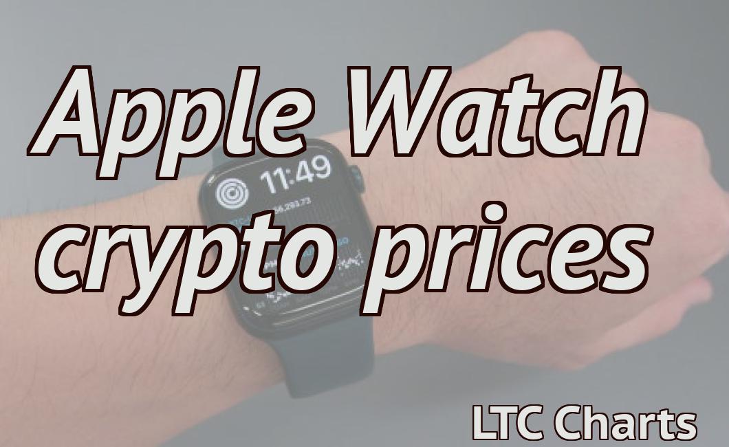 Apple Watch crypto prices