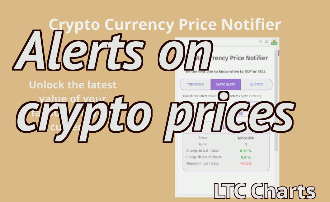 Alerts on crypto prices