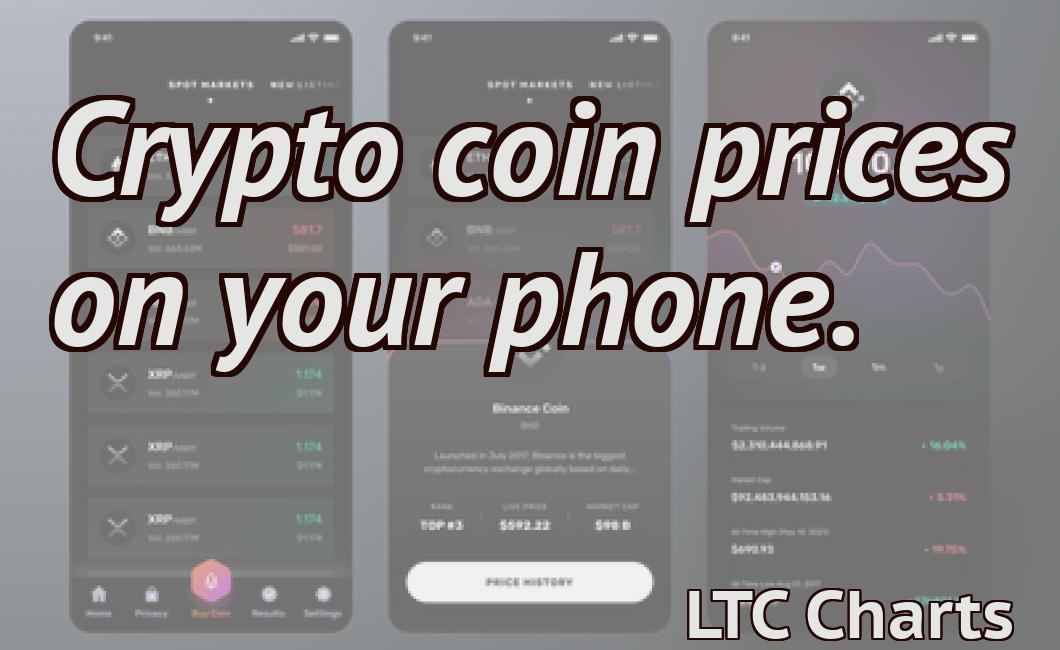 Crypto coin prices on your phone.