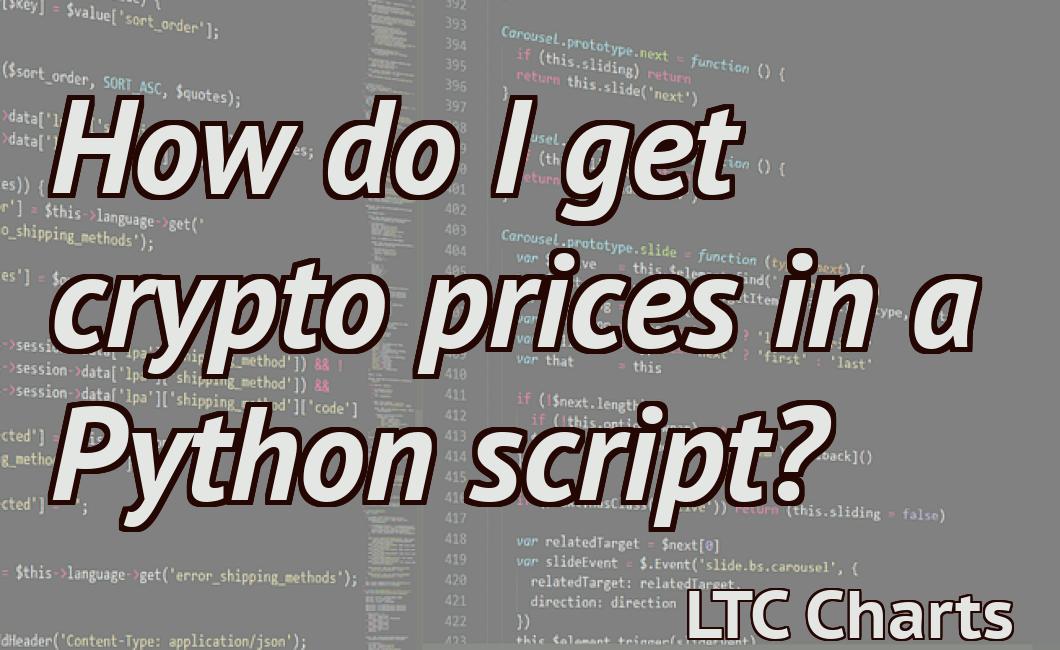 how to get crypto prices in a python script