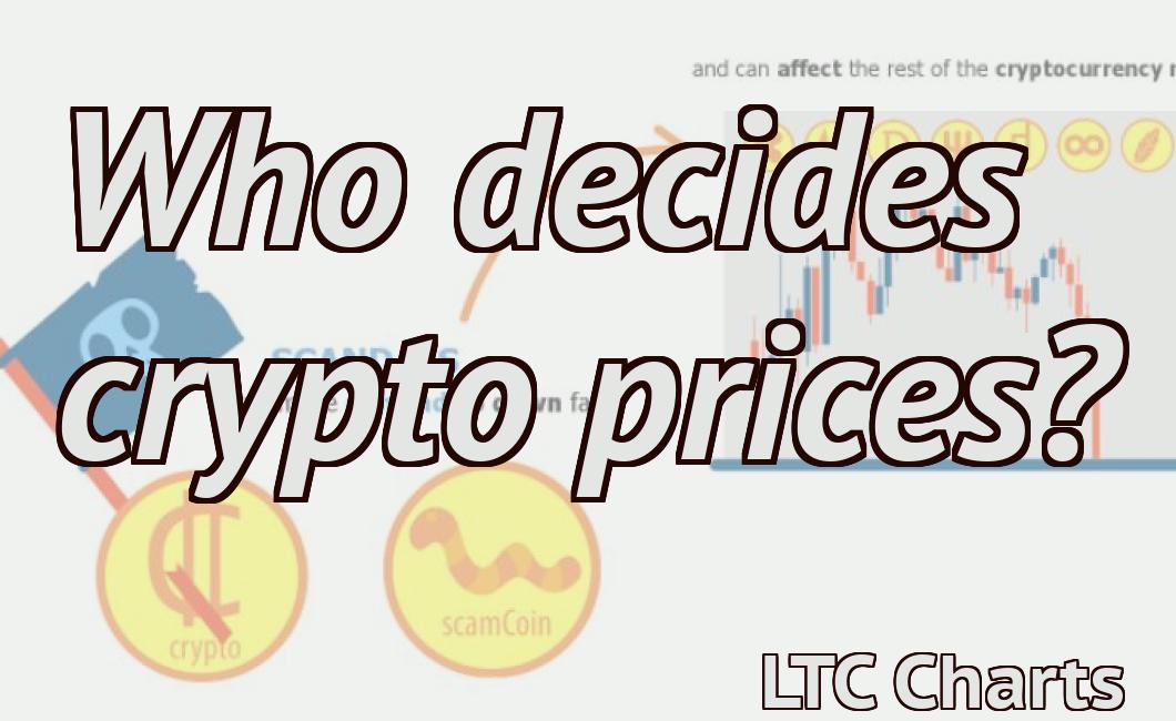 what decides crypto price