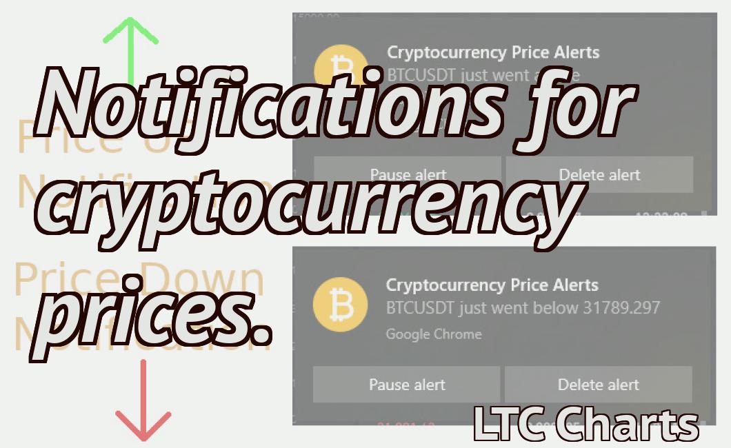 Notifications for cryptocurrency prices.