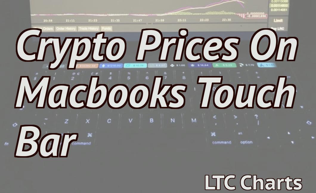 Crypto Prices On Macbooks Touch Bar