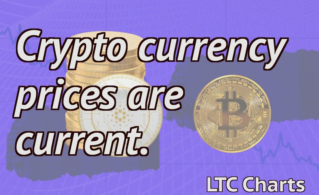 Crypto currency prices are current.