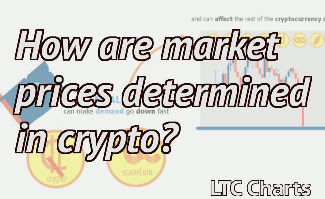 How are market prices determined in crypto?