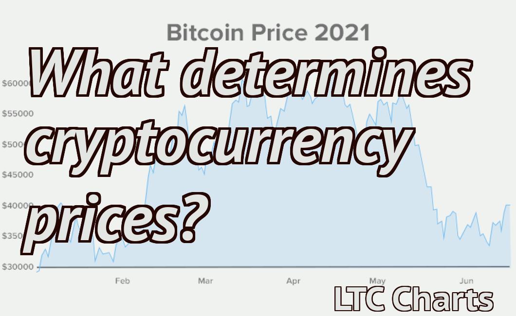 What determines cryptocurrency prices?