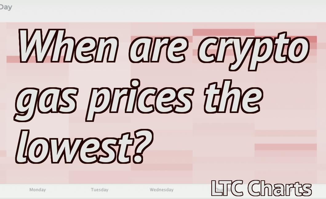 When are crypto gas prices the lowest?