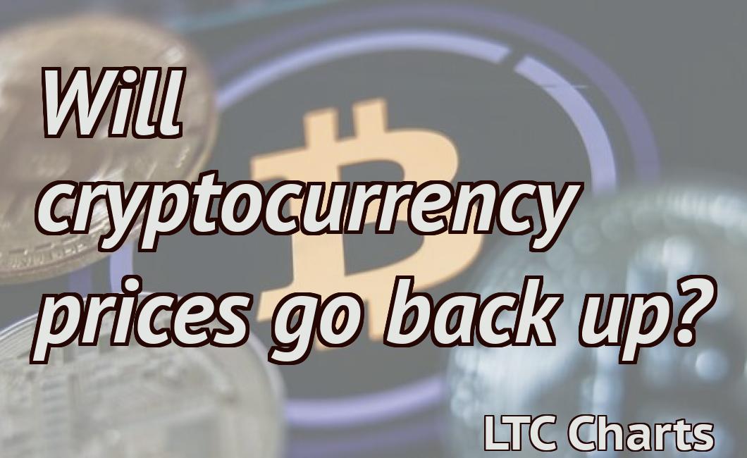 Will cryptocurrency prices go back up?