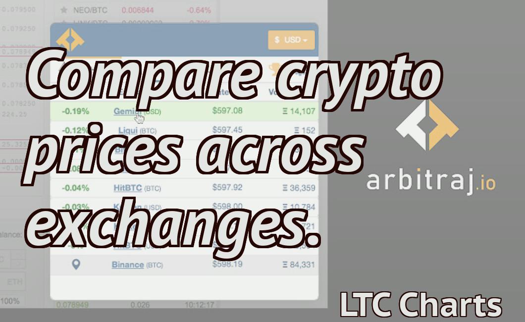 Compare crypto prices across exchanges.