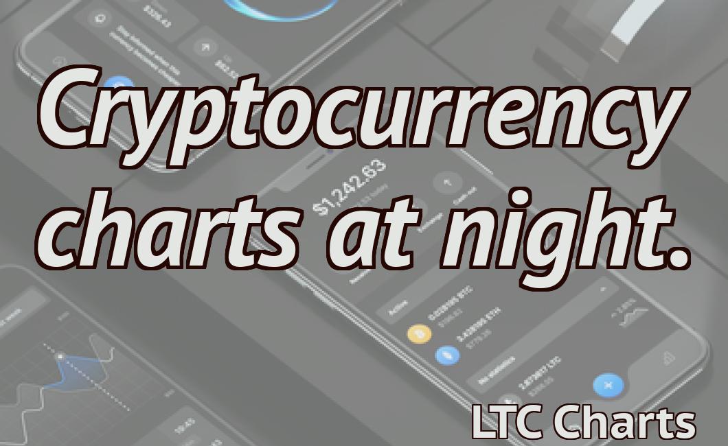 Cryptocurrency charts at night.